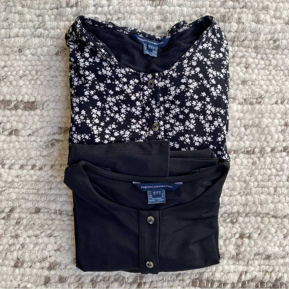✨Bundle Deal✨ 2 French Connection Parisian Dress Flutter Sleeve Pockets, Size 6